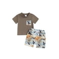 thumbnail image 1 of Suealasg Toddler Baby Boys Clothes 6M 1T 2T 3T Short Sleeve Duck Print T-Shirts Tops + Elastic Waist Shorts Set Infant Boys 2Pcs Summer Farm Outfits, 1 of 7