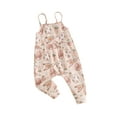 thumbnail image 1 of Suealasg Toddler Baby Girls Easter One Piece Jumpsuit 6M 12M 18M 2T 3T Kids Girl Sleeveless Flower Rabbit Carrot Print Overalls Infant Girl Spring Suspender Pants, 1 of 8