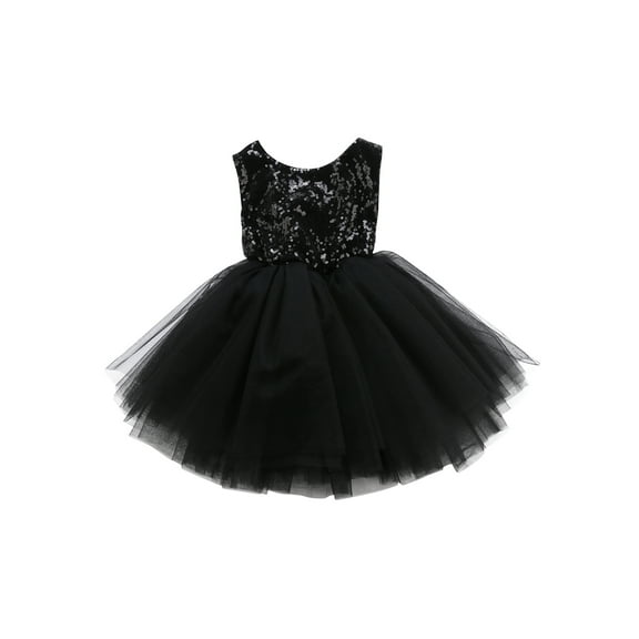 Suealasg Toddler Baby Girls Sleeveless Sequin Dress Princess Mesh Stitching Formal Party Tutu Gown Dresses
