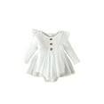 thumbnail image 1 of Suealasg Toddler Baby Girls Spring Clothes 3M 6M 12M 18M 24M Infant Girls Long Sleeve Crew Neck Patchwork Tulle Romper Dress, 1 of 9