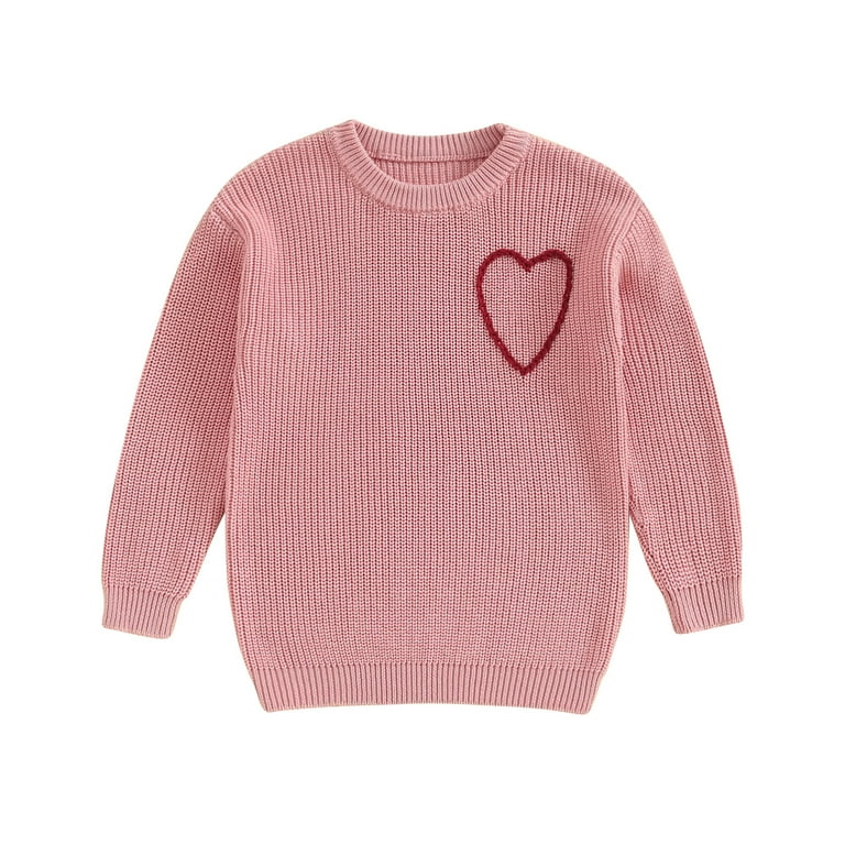 Suealasg Toddler Baby Girls Valentine's Day Sweaters 6M 12M 18M 2T