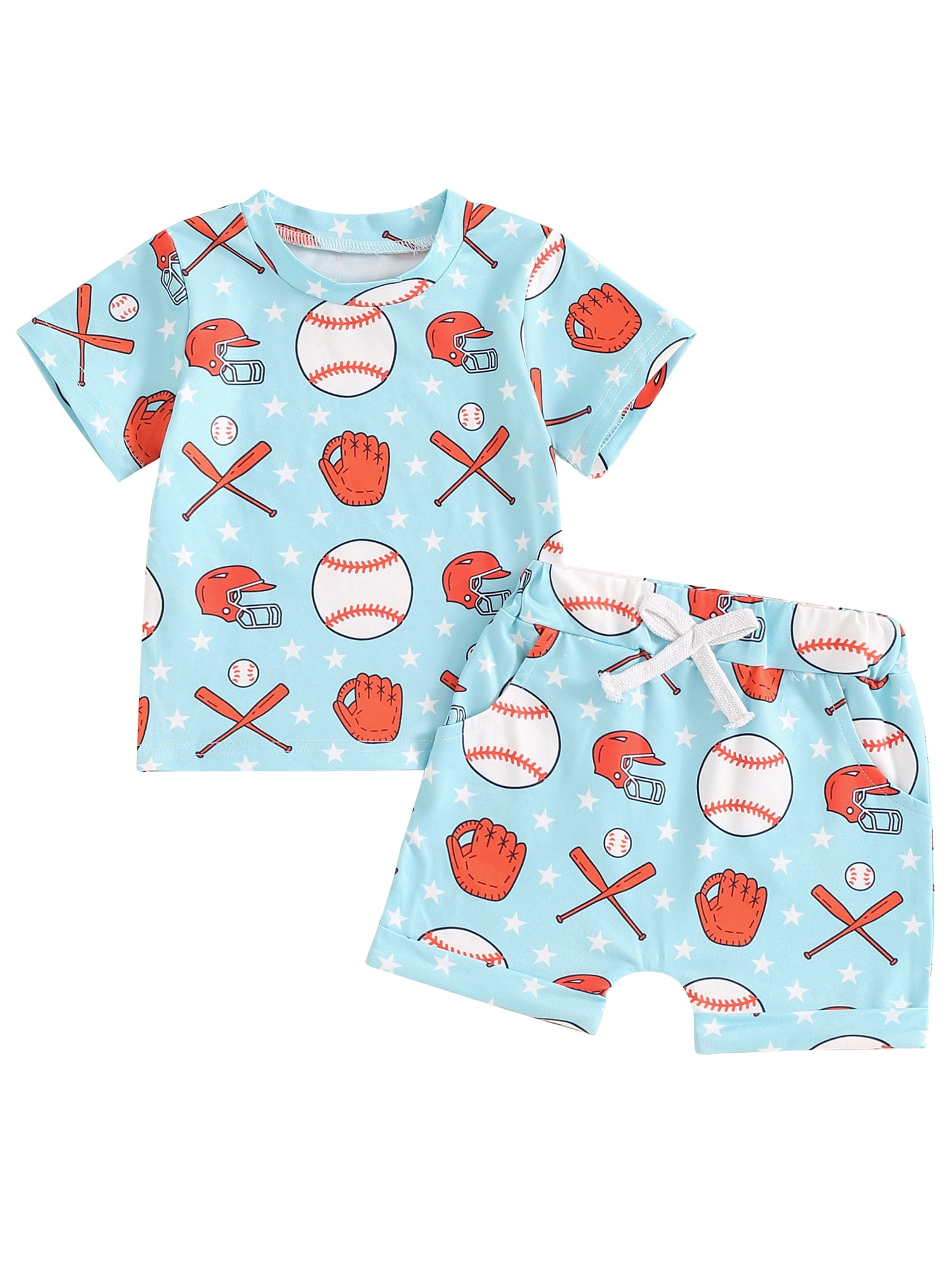 Suealasg Toddler Boys Baseball Clothes 6M 1T 2T 3T 4T Short