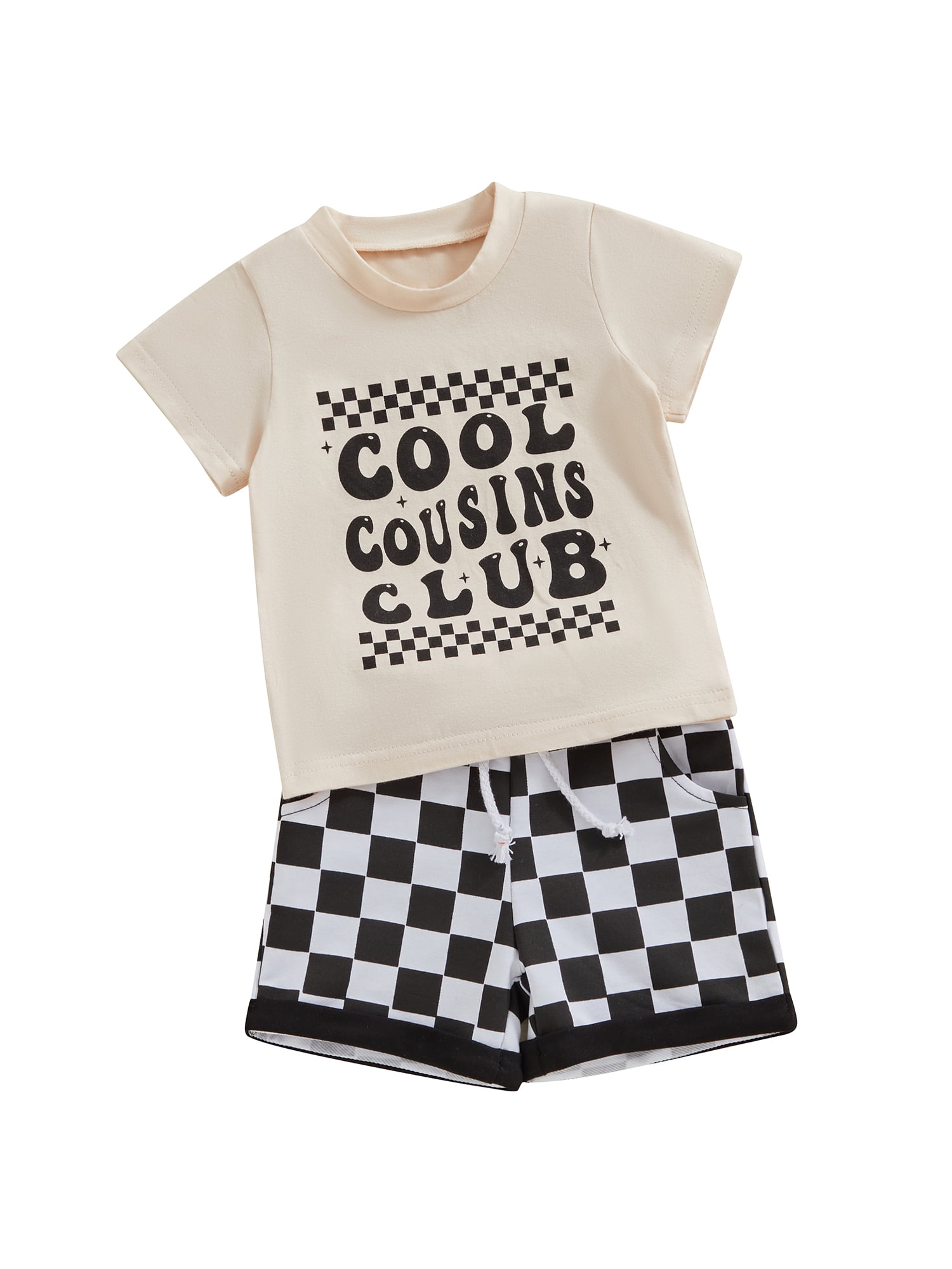 Suealasg Toddler Boys Summer Outfit Short Sleeve Letters Print T-shirt ...