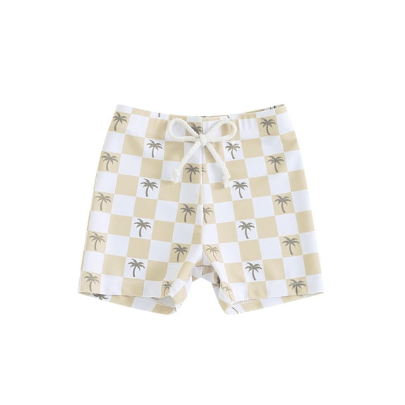 Suealasg Toddler Boys Swim Trunks Dinosaur Plaid Turtle Print Elastic Waist Shorts Kids Baby Boys Beach UPF 50+ Sun Protection Board Shorts