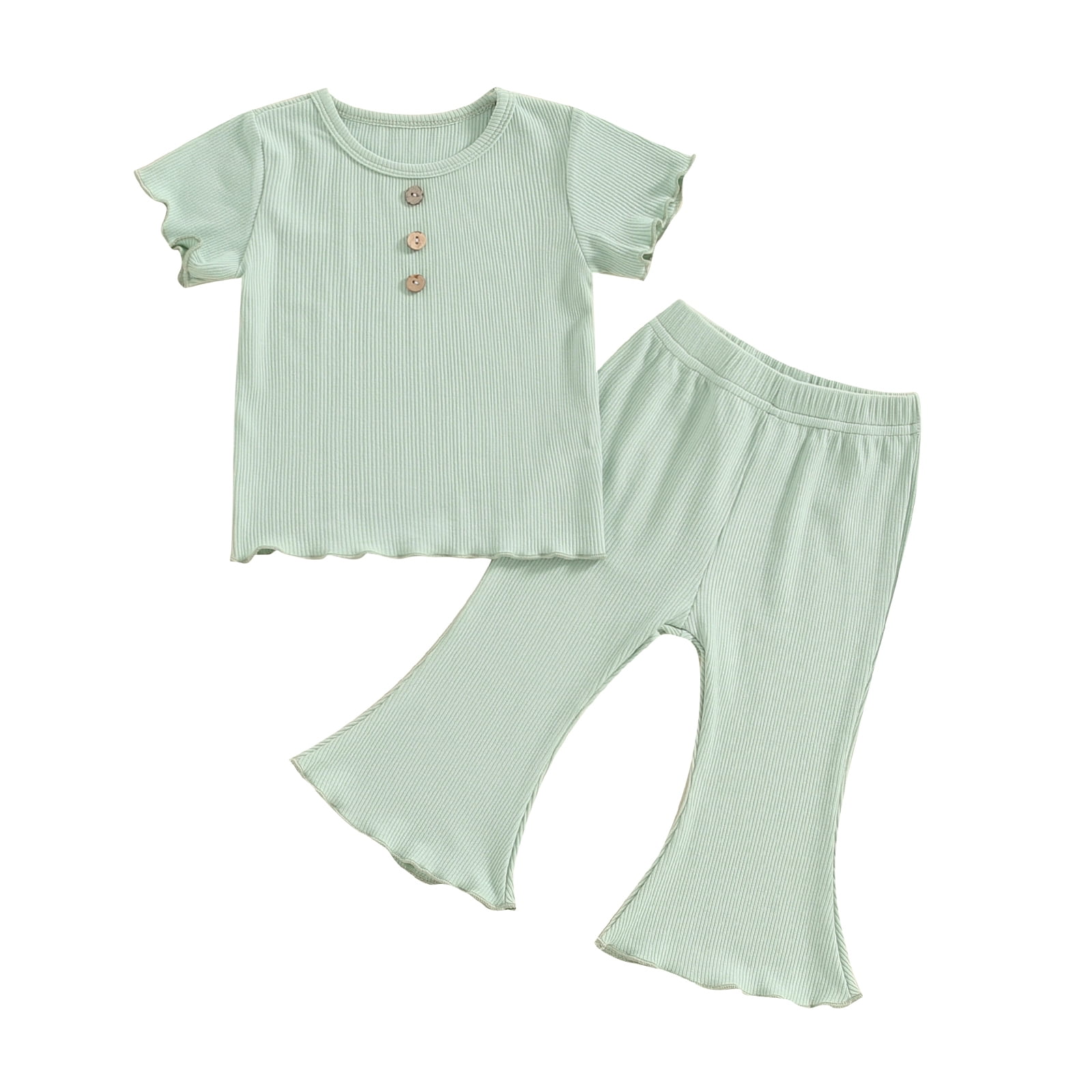 Girls Summer Thin Clothes Baby Girl Tops Pants Two Piece Set