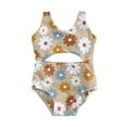 thumbnail image 1 of Suealasg Toddler Girls One Piece Swimwear Sleeveless Floral Print Hollow Bathing Suit 6M 1T 2T 3T 4T Kids Baby Girls Romper Swimsuit Beachwear, 1 of 9