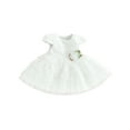 thumbnail image 1 of Suealasg Toddler Girls Summer A-line Dress 6M 12M 18M 24M Baby Girls Short Sleeve Tulle Princess Dress Infant Newborn Casual Party Dress, 1 of 9
