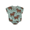 thumbnail image 1 of Suealasg Western Baby Boy Clothes Sleeveless Cow Print Romper Bodysuit Jumpsuit Newborn One Piece Summer Outfit, 1 of 7