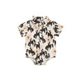 thumbnail image 1 of Suealasg Western Baby Boy Romper 3 6 12 18 Months Infant Boys Short Sleeve Horse Print Lapel Bodysuit Newborn Summer Jumpsuits Clothes, 1 of 7