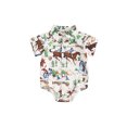 thumbnail image 1 of Suealasg Western Baby Boy Romper 3 6 12 18 Months Infant Boys Short Sleeve Horse Print Lapel Bodysuit Newborn Summer Jumpsuits Clothes, 1 of 7