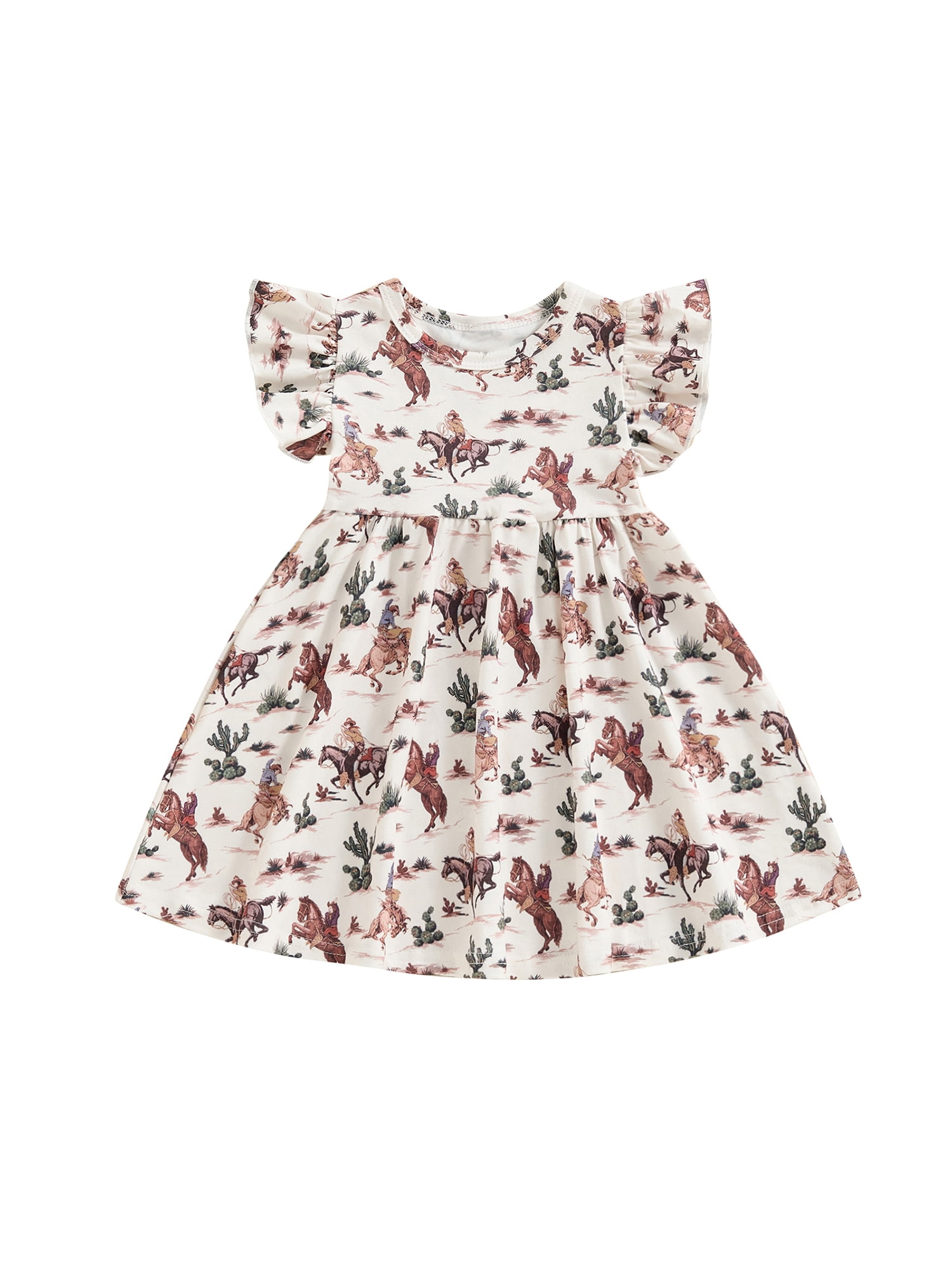 KIDS RELAXED SHIRRED WAIST DRESS 12-14 ANIMAL ARMY main image 1