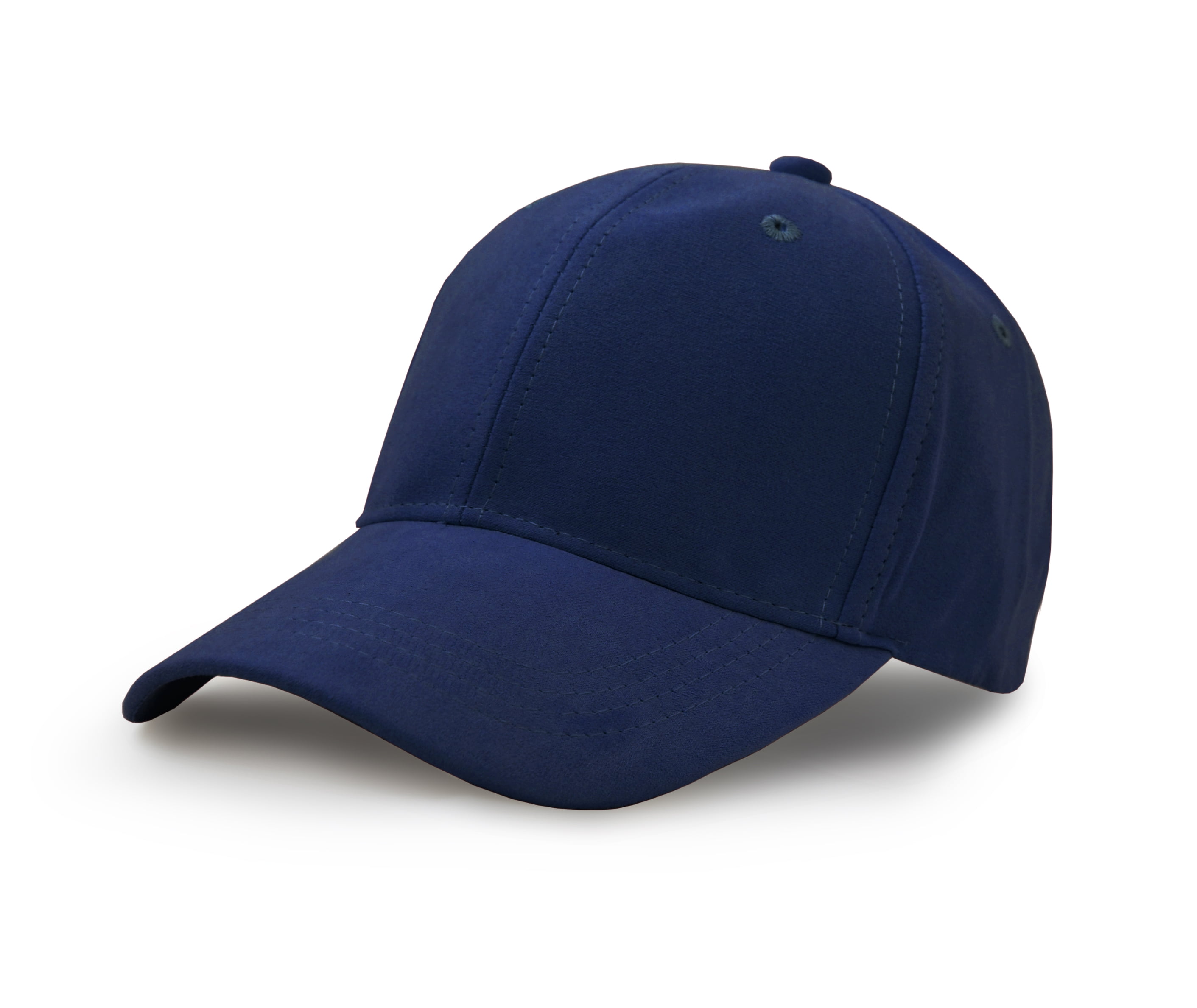 Suede Baseball Cap Unisex Faux Suede Leather Classic Adjustable Plain Hat Baseball Cap Navy