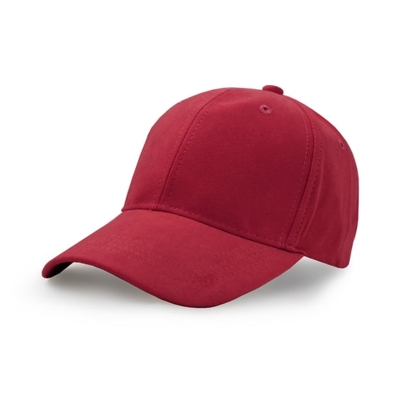 Suede Baseball Cap, Unisex Faux Suede Leather Classic Adjustable Plain Hat Baseball Cap Red