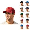 thumbnail image 1 of Suede Baseball Cap for Men Women Curved Brim Mesh Back Breathable Trucker Hat, 1 of 5