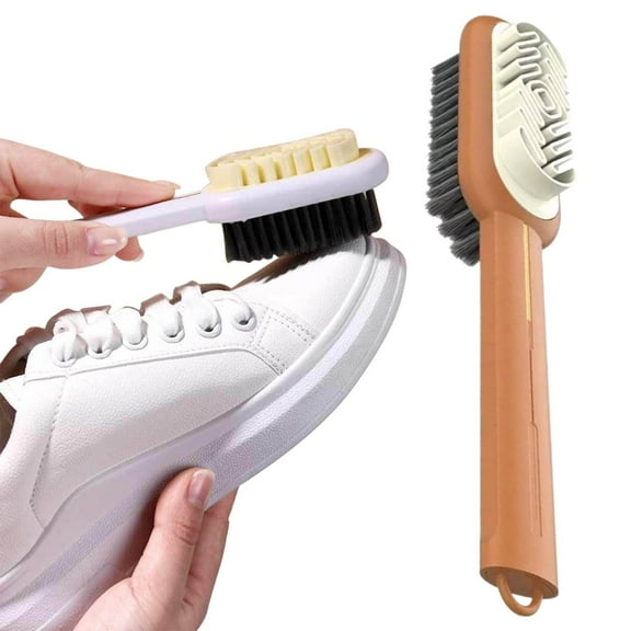 Suede Brush Ecohintz 2-In-1 Suede & Leather Shoe Cleaning Brush - Soft Brush Head for Boots & Bags, Gentle Yet Effective, Reusable & Compact Shoe Care Essential, Shoe Cleaning Brush