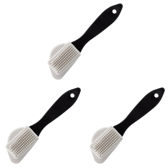 Suede Brush & Nubuck Cleaner, 3-Way Suede Cleaning Brush for Shoes, Suede Shoe Brush & Suede Cleaner, Rubber Bristles, Welts, Nylon/Brass Lift Dirt from Shoes, Boots, Bags & Purses
