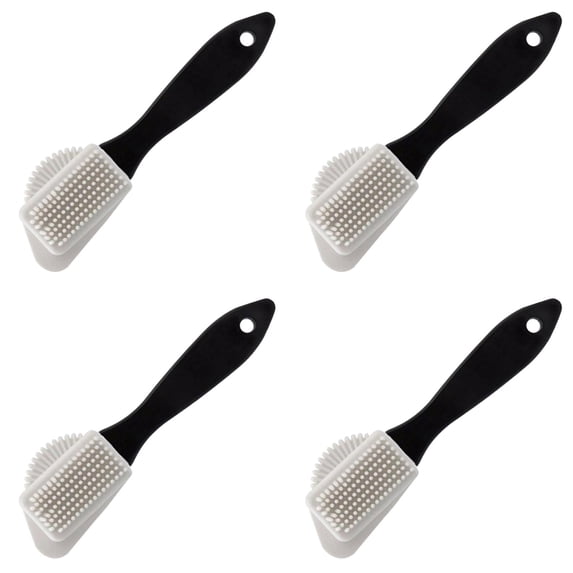 Suede Brush & Nubuck Cleaner, 3-Way Suede Cleaning Brush for Shoes, Suede Shoe Brush & Suede Cleaner, Rubber Bristles, Welts, Nylon/Brass Lift Dirt from Shoes, Boots, Bags & Purses