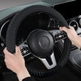thumbnail image 1 of Suede Car Steering Wheel Cover, Non-Slip Thin Handle Cover, Sports Driving Accessory, 1 of 6