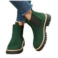 thumbnail image 1 of Suede Chelsea Boots Women Slip on Elastic Lug Sole Chunky Heel Fall Winter Fashion Short Ankle Booties, 1 of 6