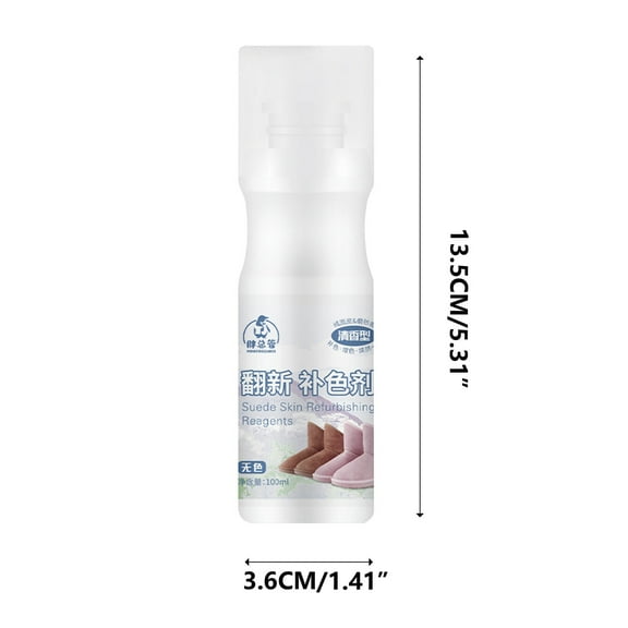 Suede Cleaner Color Restorer 100ml Leather Shoe Care Refresher Solution for Matte Shoes Boots Bags Gentle Formula