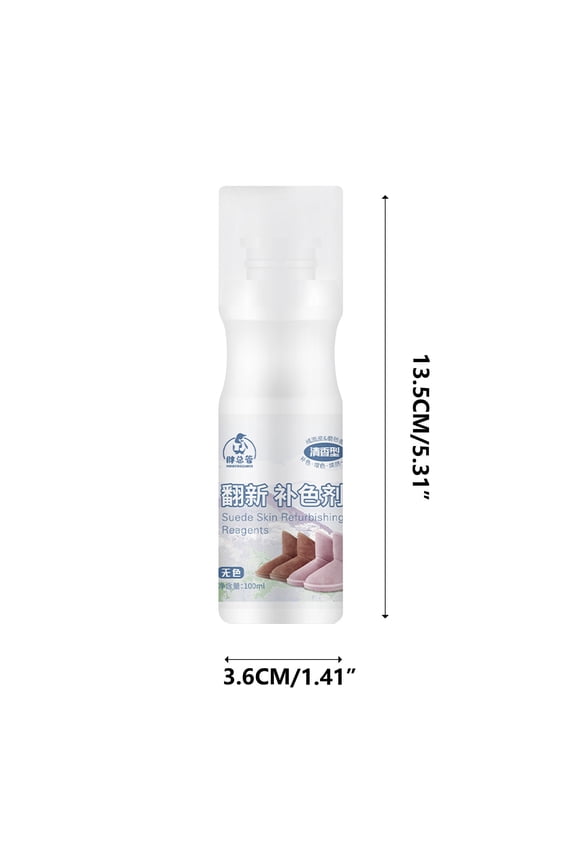 Suede Cleaner Color Restorer 100ml Leather Shoe Care Refresher Solution for Matte Shoes Boots Bags Gentle Formula