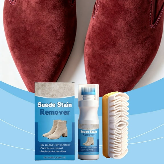 Suede Cleaner & Nubuck Shoe Cleaning Kit with Brush, Stain Remover Foam for Suede, Leather, Boots & Sneakers
