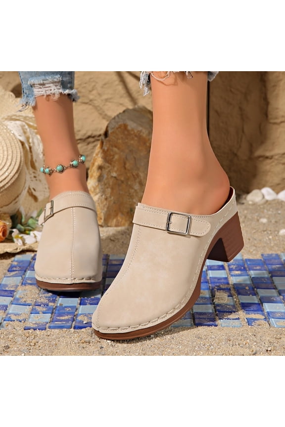 Suede Clogs for Women, Suede Mules for Women, Slip-On Mule Clogs for Women – Memory Foam and Arch Support for All -Day Comfort and Support – Lightweight Eva Outsole for Long-Lasting Wear, Beige 6.5