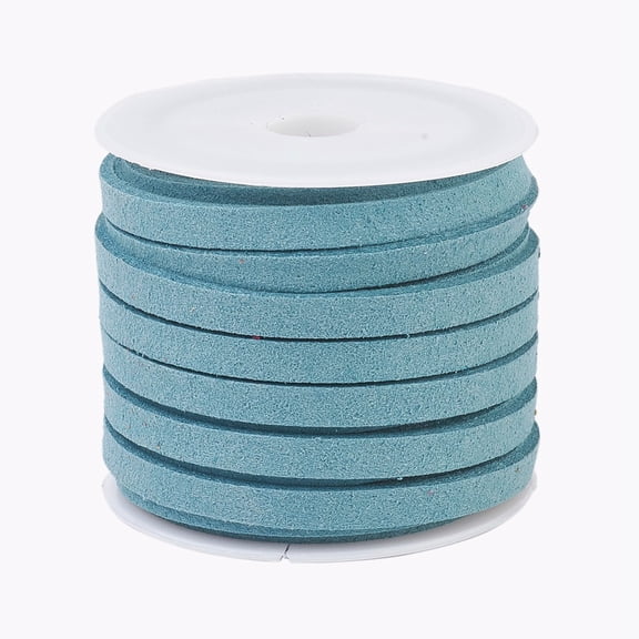Suede Cord Suede Lace Cadet Blue 4x1.5mm about 5m/roll