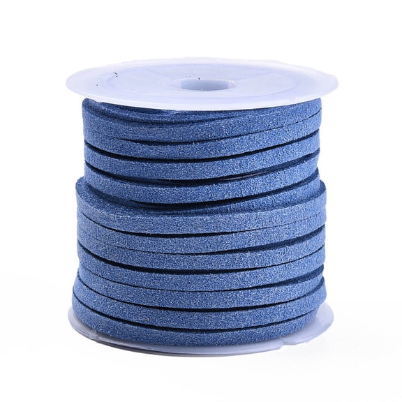 Suede Cord Suede Lace Cornflower Blue 3x1.5mm about 5.46 yards(5m)/roll 25rolls/bag