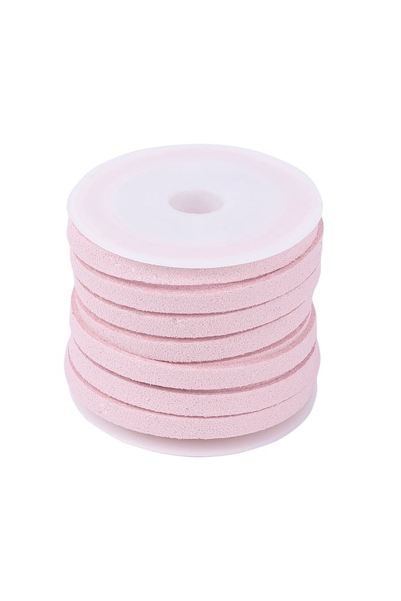 Suede Cord Suede Lace Pink 5x1.5mm 5.46 yards(5m)/roll