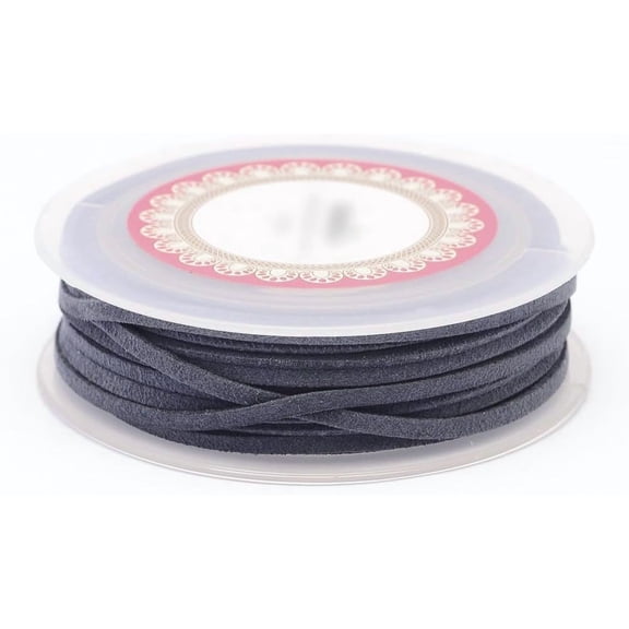 Suede Cord Suede Lace Slate Gray 3x1.5mm 5.46 Yards(5m)/Roll diy