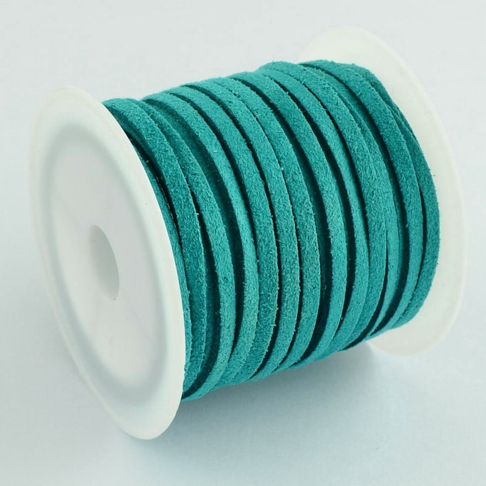 Suede Cord Suede Lace Teal 3x1.5mm about 5.46 yards(5m)/roll 25rolls/bag