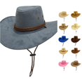 thumbnail image 1 of " Suede Cowboy Hat British Style Western Rancher Hat for Unisex" Party Cowboy Hats Calvary Hat Cowboy Vest for Men Hat Stretcher for Men Cowboy Hat Who Took The Farmers Hat Girls Cowboy Hat Teal High, 1 of 3