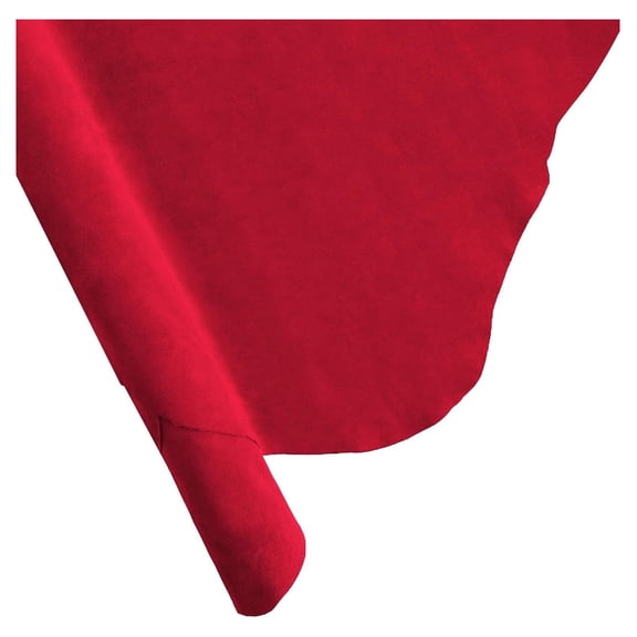 Suede Cowhide Leather Pre-Cut Side 2-4 oz 1-1.6mm Red Soft Full Grain Buffed Material for Car Upholstery Furniture Garments Shoes Bags DIY Leather Crafting Projects Supplies