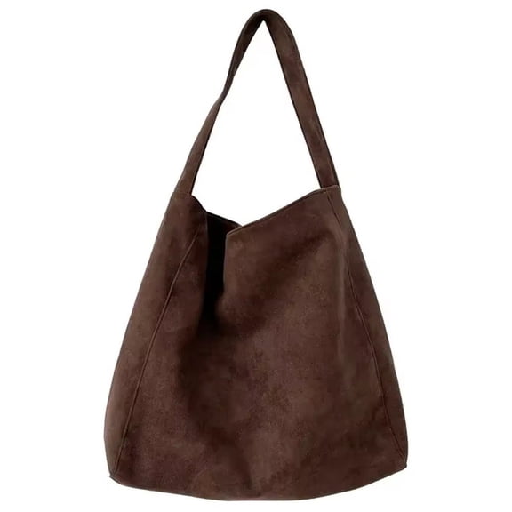 Suede Cross Body Bag for Women Suede Bag Tote Bag Fashion Hobo Bag Slouchy Shoulder Bag Suede Purse Large Capacity Handbag for Travel Work