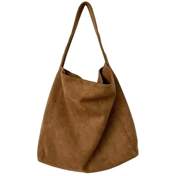 Suede Cross Body Bag for Women Suede Bag Tote Bag Fashion Hobo Bag Slouchy Shoulder Bag Suede Purse Large Capacity Handbag for Travel Work