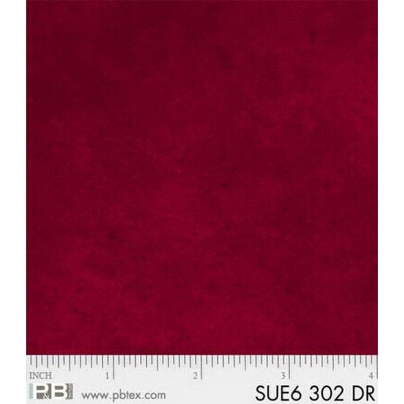 Suede Dark Medley Red-Cotton Fabric Sold by the Yard by P B Textiles