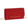 thumbnail image 1 of Suede Evening Bag Formal Clutch Purses for Women Sparkling Evening Bag with Detachable Chain for Prom Wedding Party, 1 of 6