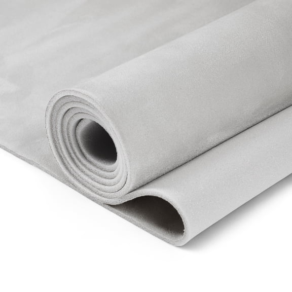 Suede Fabric 150g Headliner Fabric 122.1"L x 57.1"W Interior Trim DIY Roof Repair Replacement Foam Backing for Car Truck RV SUV Automotive Light Gray