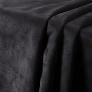 Suede Fabric by The Yard 60"X18" Soft Ventilation Material Polyester Synthetic Suede Fabric(Double Side) for Car Headliner, Cushion, Boats, Home Décor&DIY - Black