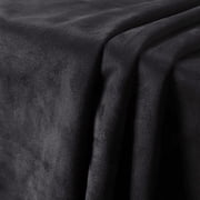 Suede Fabric by The Yard 60"X96" Soft Ventilation Material Polyester Synthetic Suede FabricDouble Side for Car Headliner, Cushion, Boats, Home D cor&DIY - Black