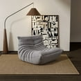 thumbnail image 1 of Suede Floor Sofa Lazy Sofa Couch Modern Fireside Chair Leisure Lounge Chair for Home Living Room, Bedroom,Office,Gray, 1 of 8
