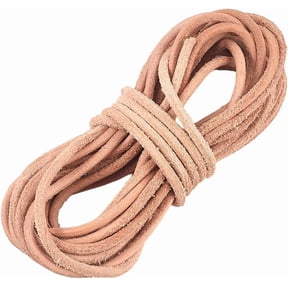 Suede Genuine Leather Cord 3mm x 5m Round Leather String Cowhide Rope Top Grain Real Yak Hide Beading Threads