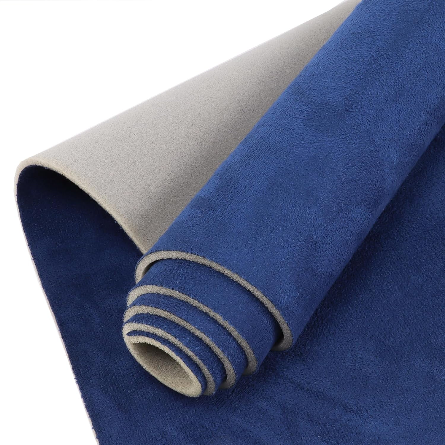 Bright Red Microsuede Car Headliner Fabric - 1 Yard 36x60 Inch With Foam Backing