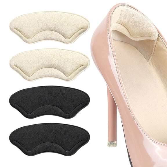 Suede Heel Cushion Pads, Anti Slip Anti Blister Shoe Heel Liners, 8pcs, Thin & Thick 2 Options