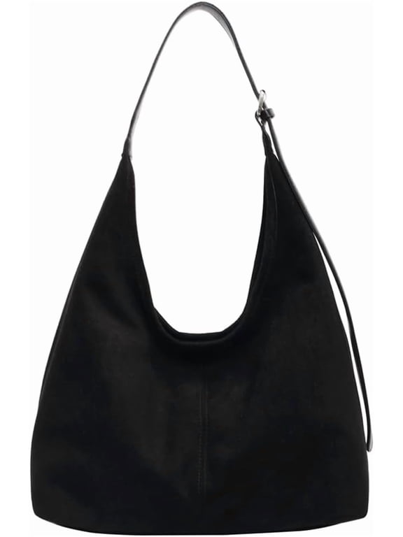 Suede Hobo Bag Slouchy Bags for Women Brown Tote Handbag Large Work Bag Retro Suede Shoulder Bag Travel Shopping Bag