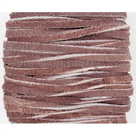 Suede Lace - Medium Brown - 0.125 Inches X 25 Yards