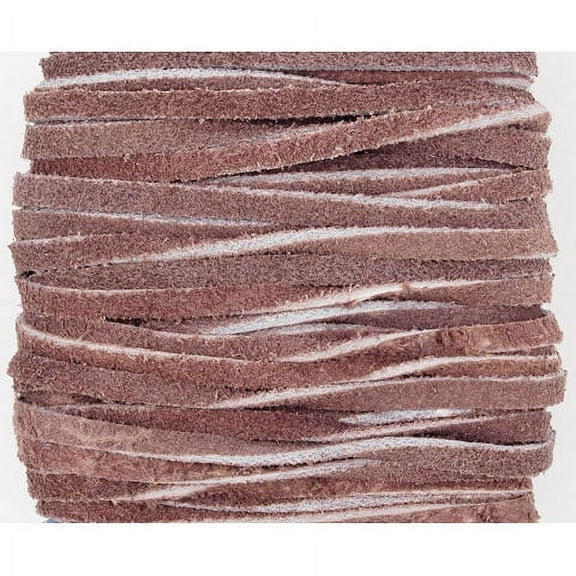 Suede Lace - Medium Brown - 0.125 Inches X 25 Yards