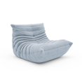 thumbnail image 1 of Suede Lazy Floor Accent Bean Bag Caterpillar Sofa for Living Room Blue, 1 of 5