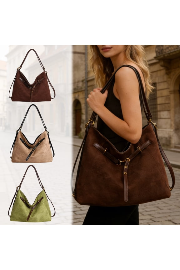 Suede Leather Hobo Bags for Women Tote Handbags Suede Crossbody Purses and Slouchy Shoulder Bags,Hobo Purse Casual Shoulder Handbag Large Satchel for Women